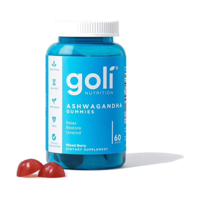Goli Ashwagandha & Vitamin D Gummy - Mixed Berry, KSM-66, Vegan, Plant Based, Non-GMO, Gluten-Free & Gelatin Free. America's #1 Ashwagandha Brand