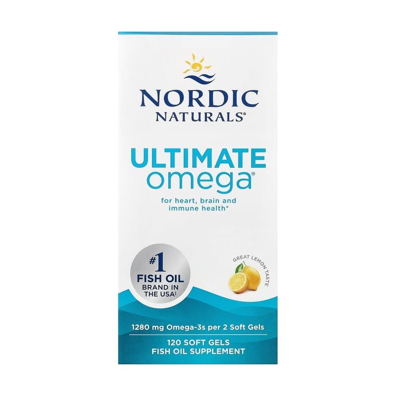 Nordic Naturals Nordic Naturals, Ultimate Omega®, Great Lemon, 120 Soft Gels (640 mg per Soft Gel)