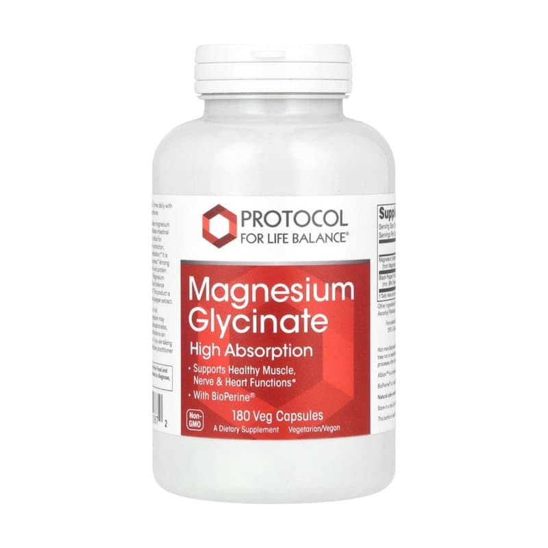 Protocol for Life Balance Protocol for Life Balance, Magnesium Glycinate, High Absorption, 180 Veg Capsules