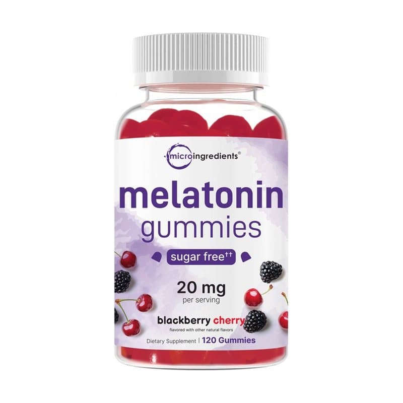 Micro Ingredients Melatonin Gummies, 20mg Double Strength Serving, 120 Count