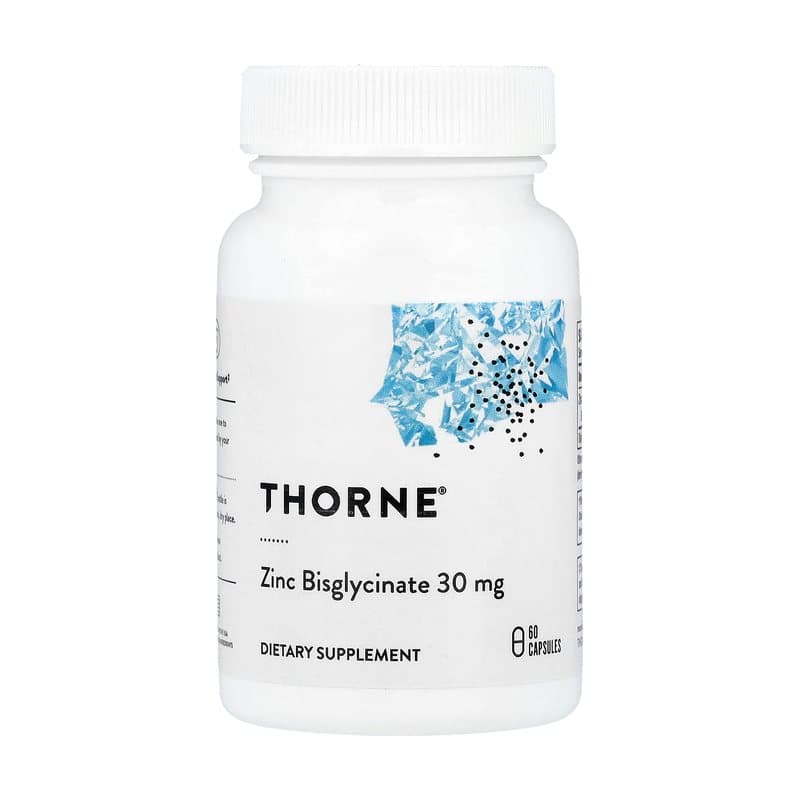Thorne Thorne, Zinc Bisglycinate, 30 mg, 60 Capsules