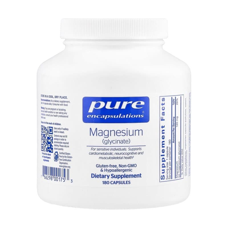 Pure Encapsulations Pure Encapsulations, Magnesium (Glycinate), 180 Capsules (120 mg per Capsule)