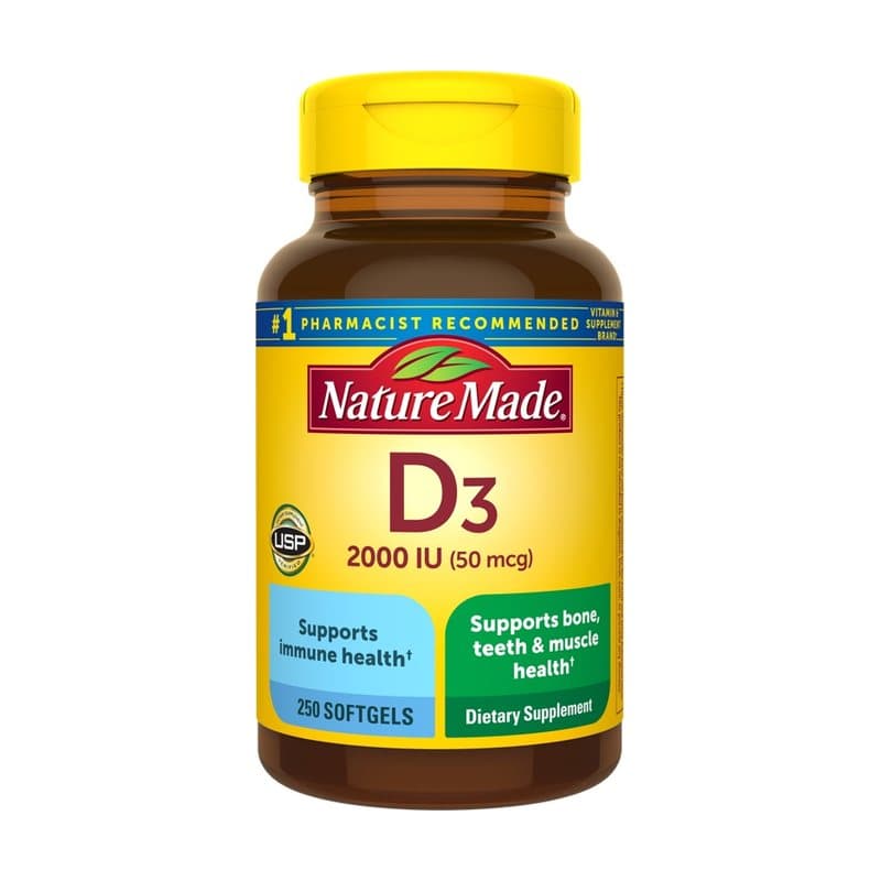 Nature Made Vitamin D3 2000 IU (50 mcg) Softgels